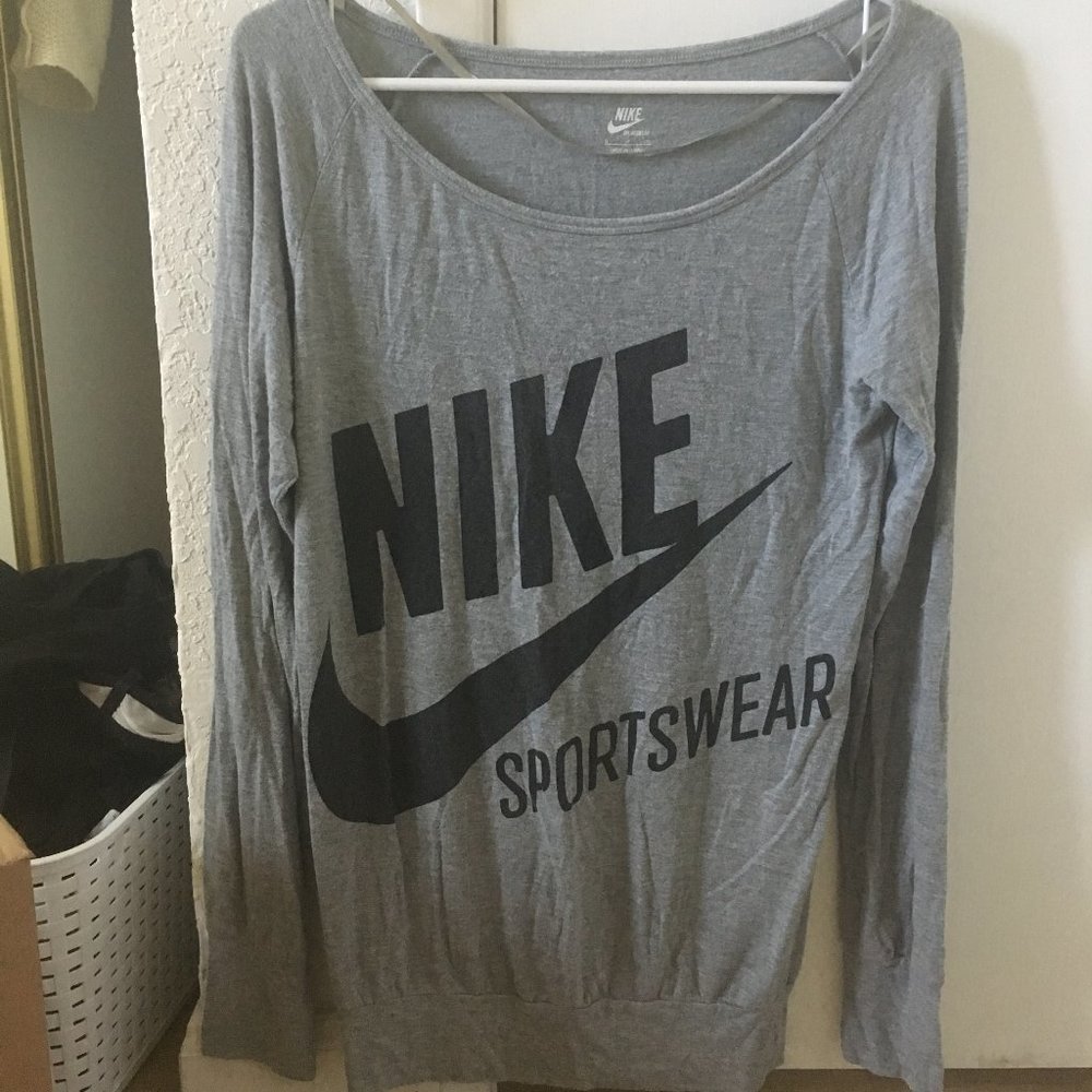 Nike gray sports loose sweatshirt